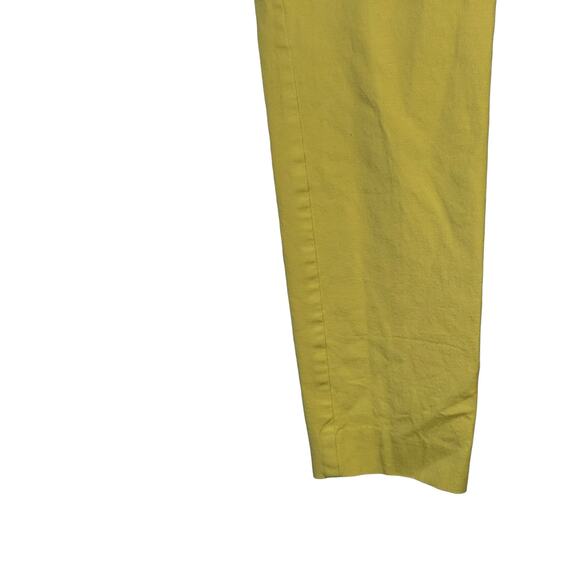 Talbots Women Pants Chatham Ankle Side Zip Stretch Back Pockets Yellow 2Petites - Picture 3 of 10
